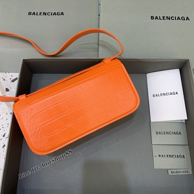 Balenciaga專櫃爆款大號鱷魚橙肩背包 巴黎世家新款Gossip bag斜挎包 fyj1305